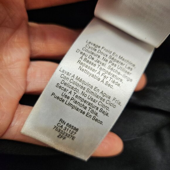 DKNY Women's Black Sheer Peplum Top Size 2 - Picture 8 of 8